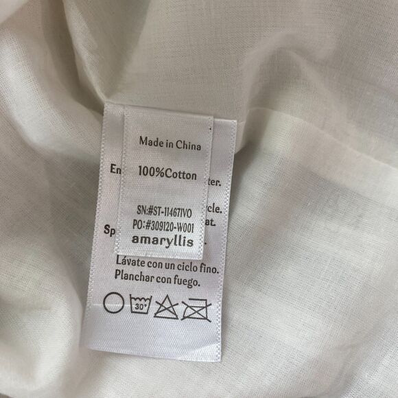 Amaryllis x Hey Nasreen He Loves Me He Loves Me Naz Ruffle Top White Women Large - Picture 8 of 9